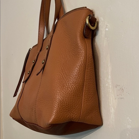 Fossil Jenna Handbag Brown Pebbled Leather - Picture 3 of 16